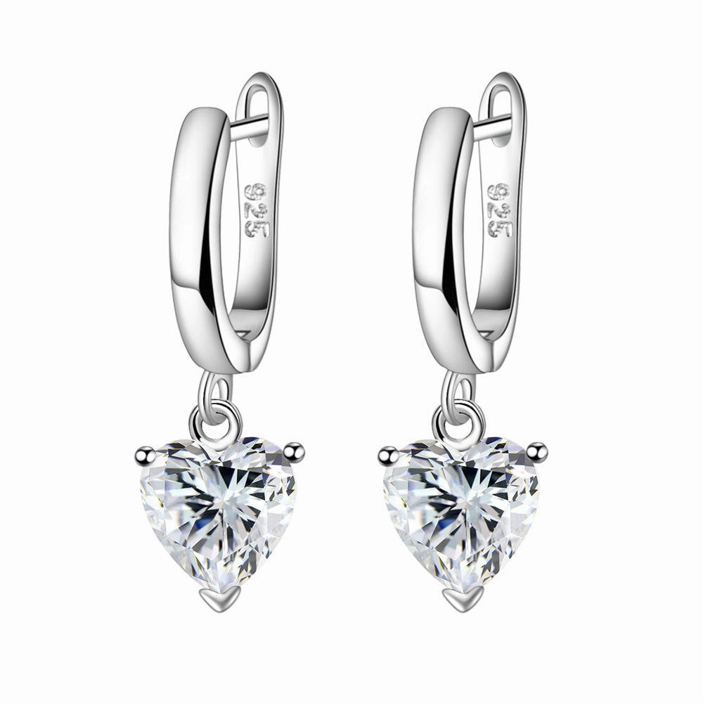 Wholesale Valentine's Day Love Zircon Necklace Earrings Ring Set