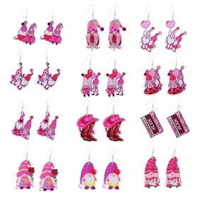 Wholesale Valentine's Day Pink Tape Love Balloon Acrylic Earrings