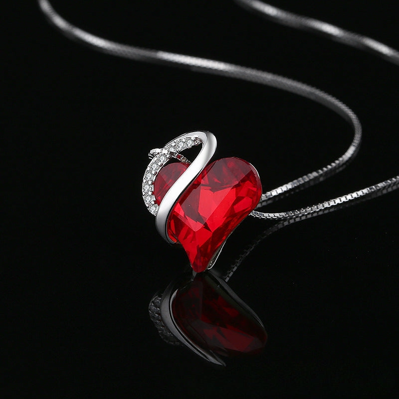 Wholesale Valentine's Day Pure Silver Love Necklaces