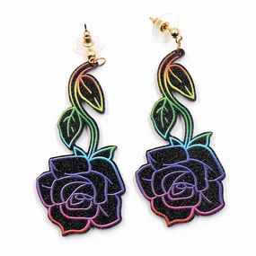 Wholesale Valentine's Day Rose Acrylic Earrings