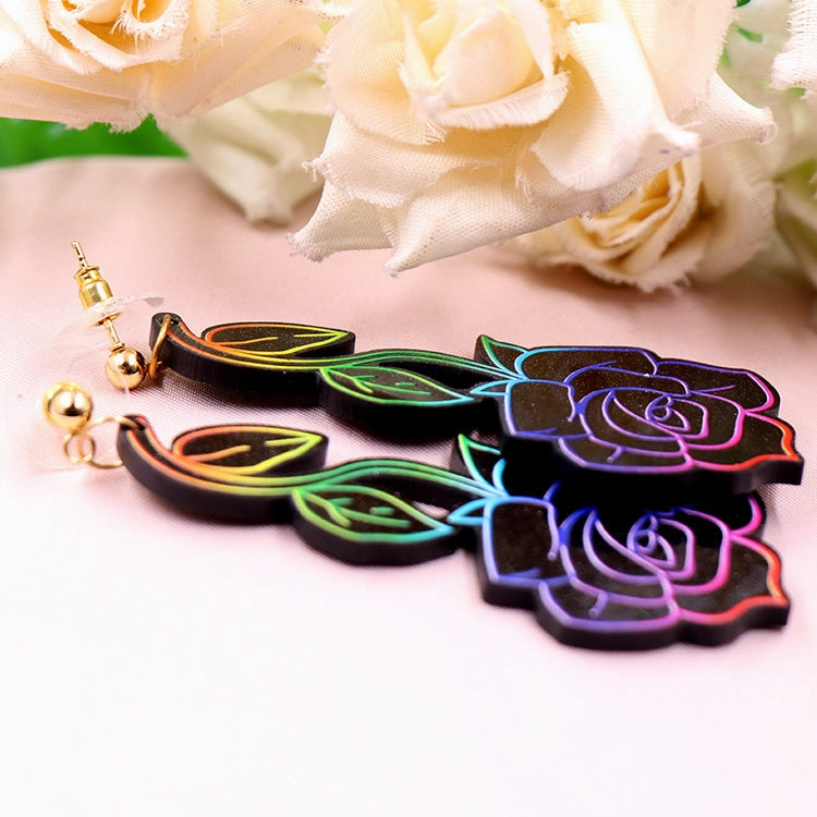 Wholesale Valentine's Day Rose Acrylic Earrings