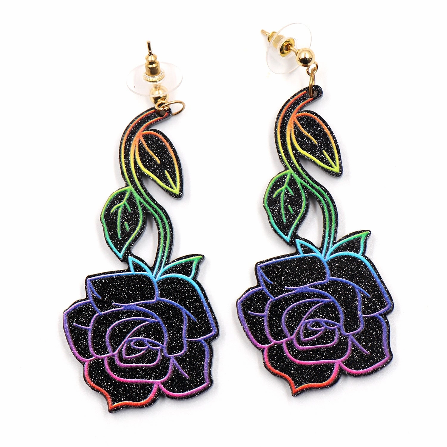 Wholesale Valentine's Day Rose Acrylic Earrings