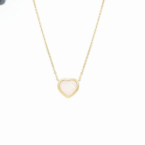 Wholesale Valentine's Day Stainless Steel Heart Fritillary Necklace