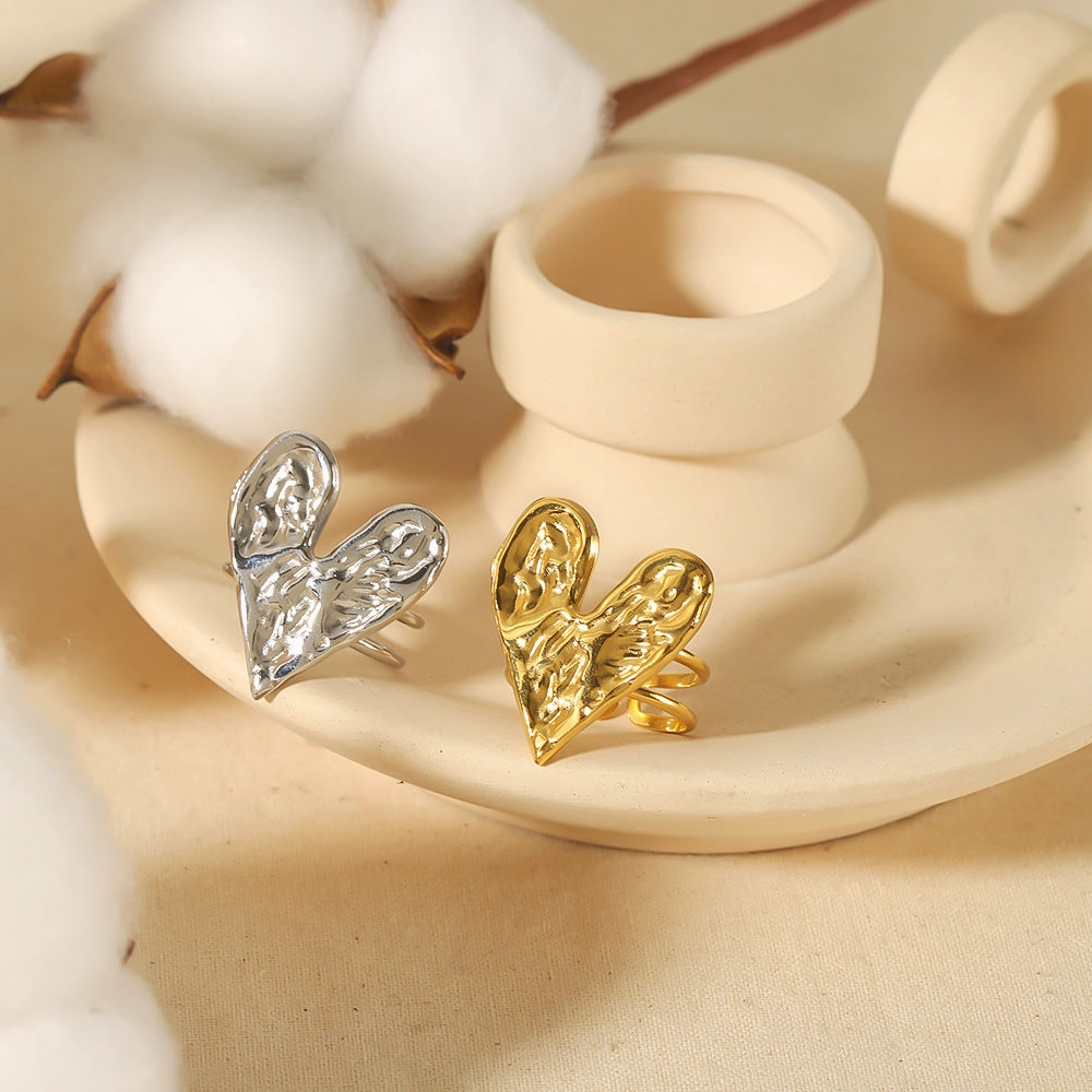 Wholesale Valentine's Day Stainless Steel Lava Love Rings