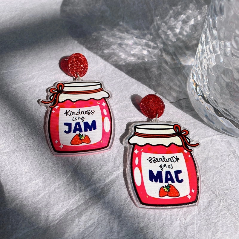 Wholesale Valentine's Day Sweet Cone, French Fries, Love Acrylic Earrings
