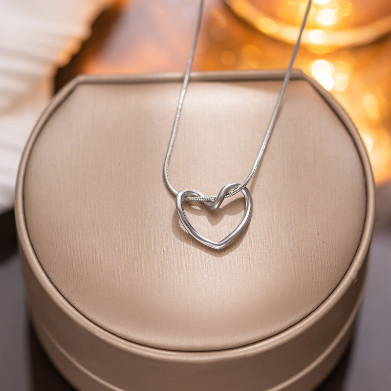 Wholesale Valentine's Day Titanium Steel Love Necklaces