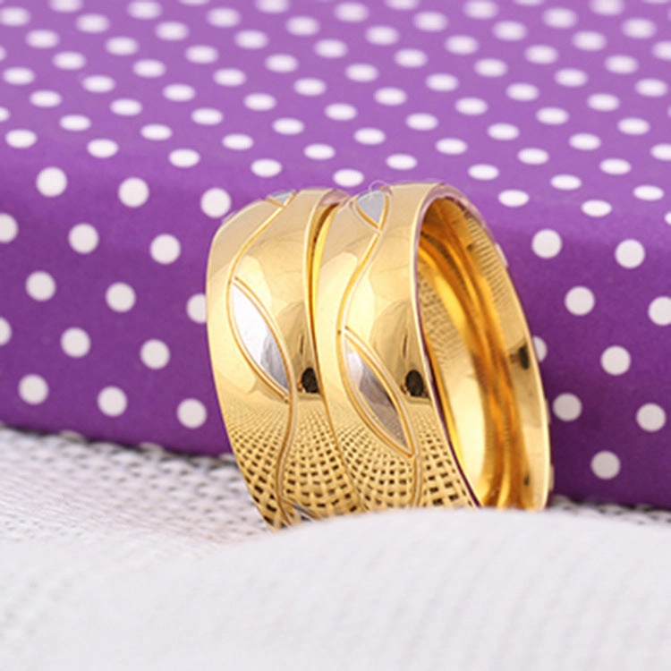 Wholesale Valentine's Day Titanium Steel Micro Inlaid Leaf Rings