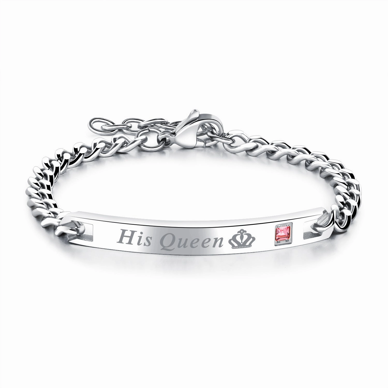 Wholesale Valentine's Day Zircon Titanium Steel Bracelet