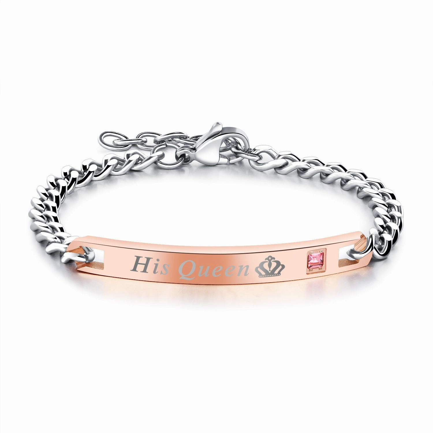 Wholesale Valentine's Day Zircon Titanium Steel Bracelet
