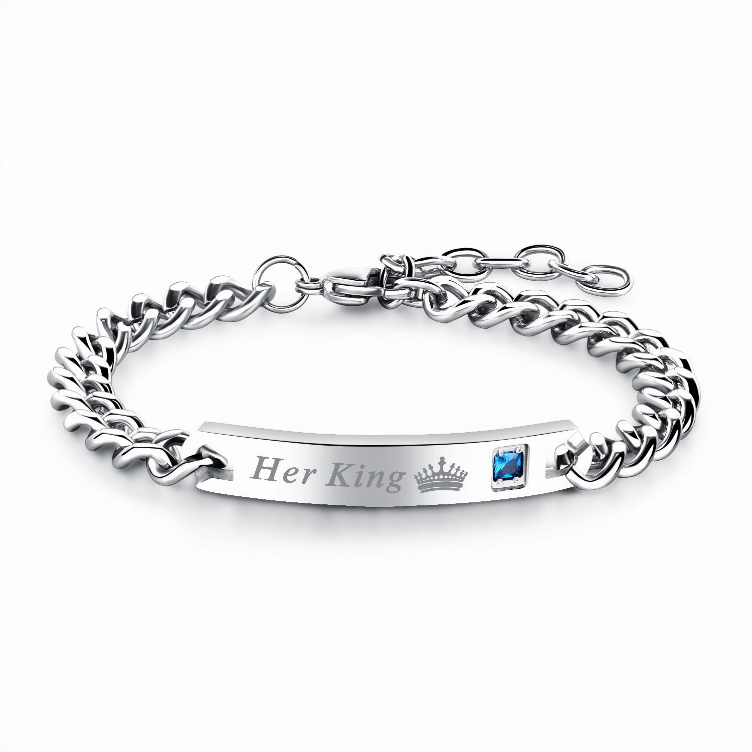 Wholesale Valentine's Day Zircon Titanium Steel Bracelet