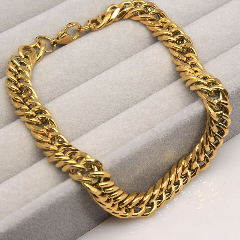 Wholesale Versatile Fresh Folded Titanium Steel Bracelet