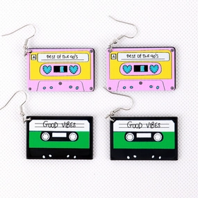Wholesale Versatile Hip Hop Retro Tape Earrings