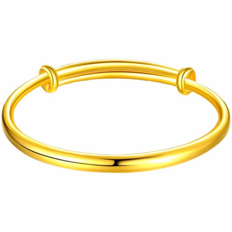 Wholesale Vietnam Shajin Round Belly Brass Glossy Gold Plated Bracelet