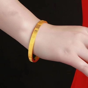 Wholesale Vietnamese alluvial gold back pattern Bracelet