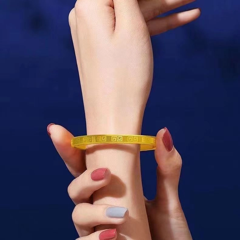 Wholesale Vietnamese alluvial gold back pattern Bracelet