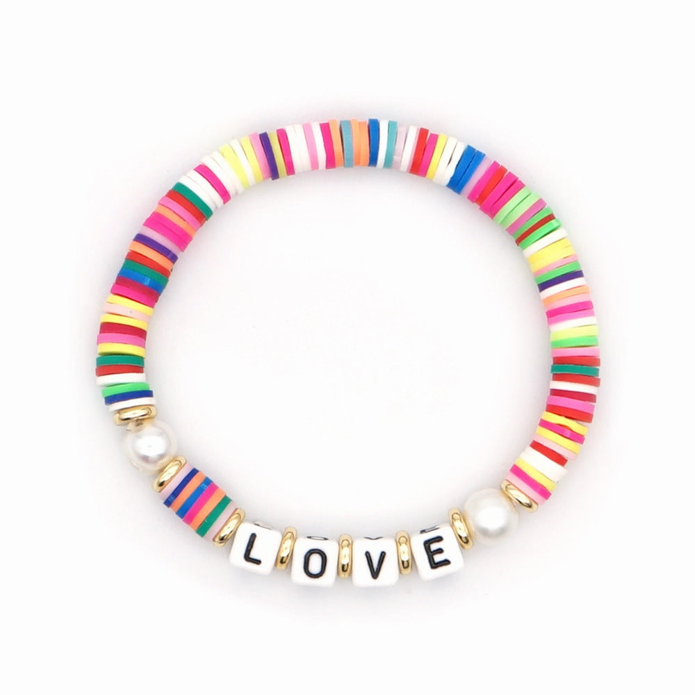 Wholesale Vintage Alphabet Pearl Bracelet
