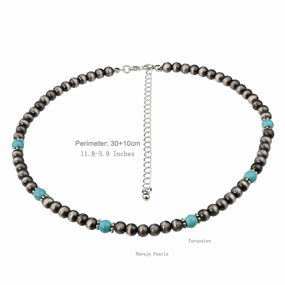 Wholesale Vintage Antique Pewter Beaded Necklace Bracelet Drop Shaped Earrings Jewelry Set
