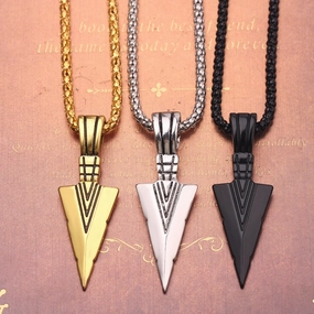 Wholesale Vintage Arrow Pendant with Alloy Necklace for Men