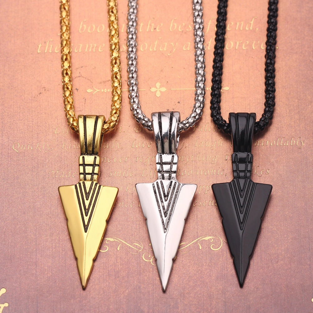 Wholesale Vintage Arrow Pendant with Alloy Necklace for Men