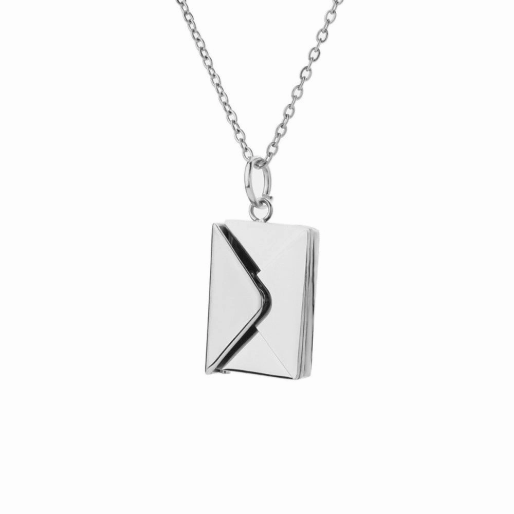 Wholesale Vintage Art Envelope Letter Stainless Steel Necklace