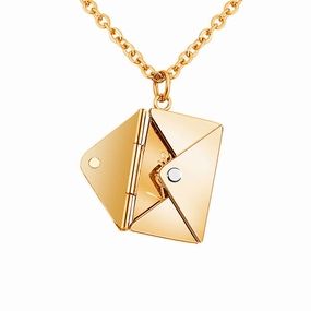 Wholesale Vintage Art Envelope Letter Stainless Steel Necklace