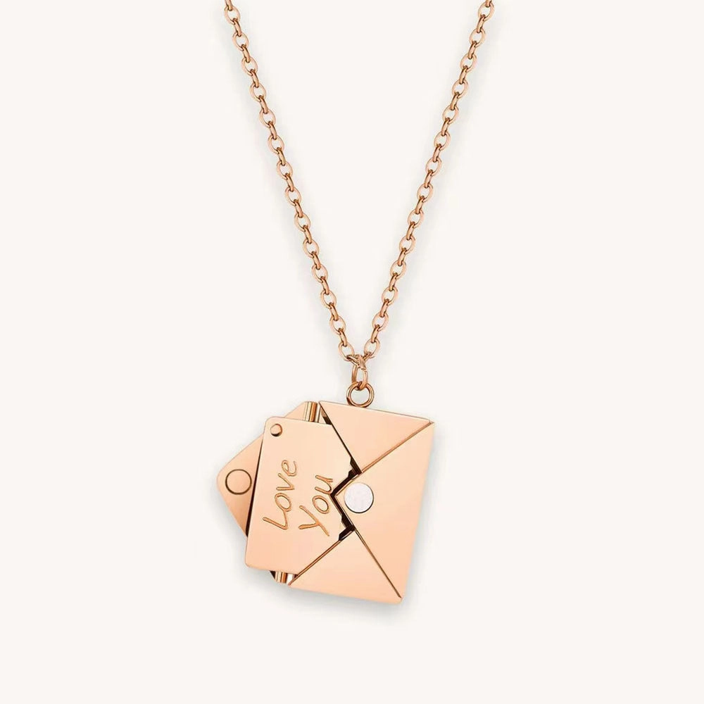 Wholesale Vintage Art Envelope Letter Stainless Steel Necklace