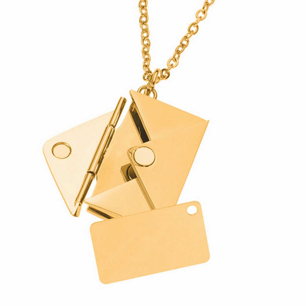 Wholesale Vintage Art Envelope Letter Stainless Steel Necklace