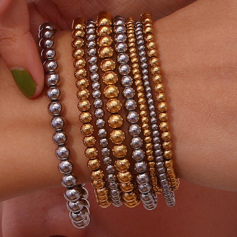 Wholesale Vintage Bead Stainless Steel Bracelet