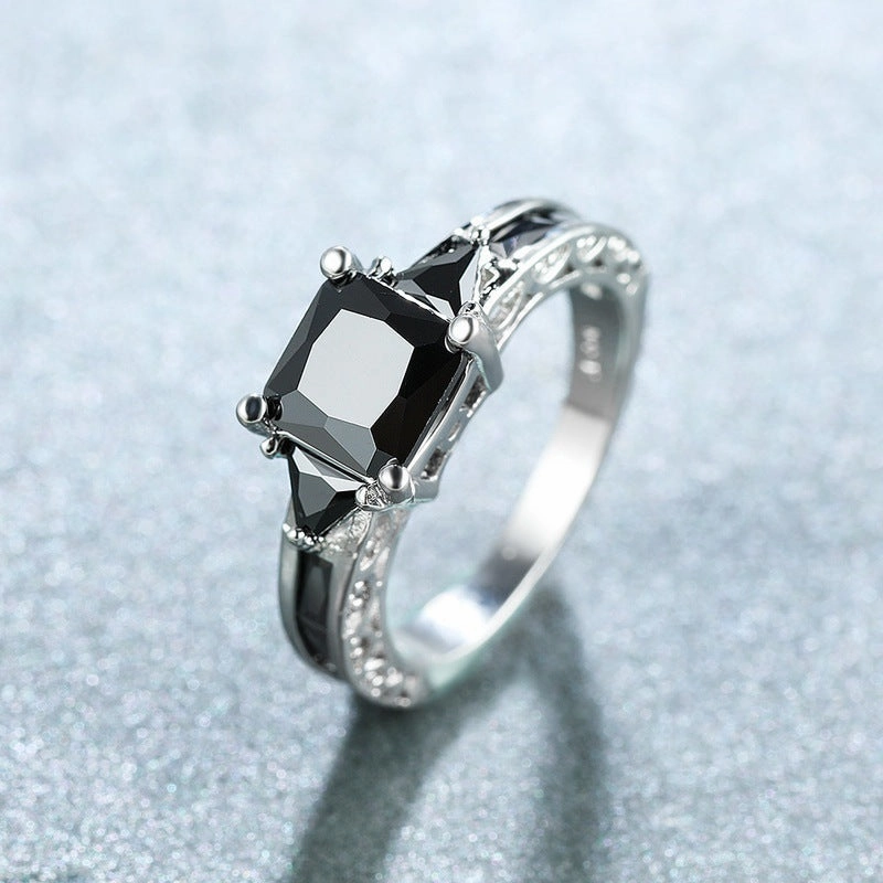 Wholesale Vintage Black Zircon Alloy Rings