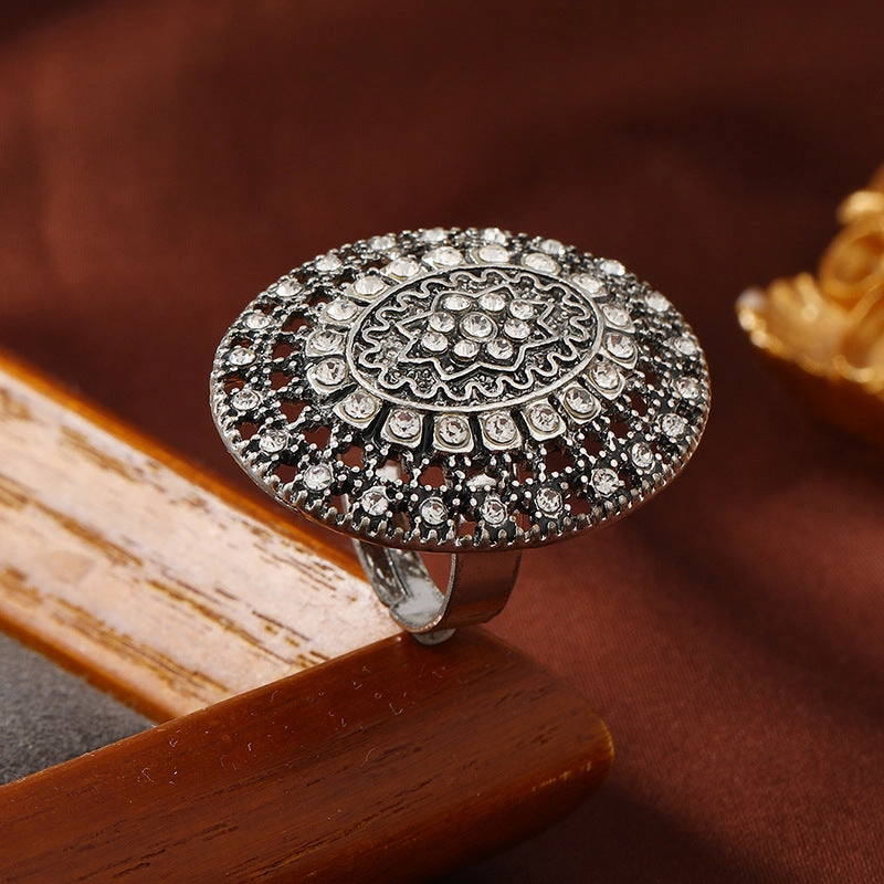 Wholesale Vintage Bohemian Exaggerated Gold Tassel Ring