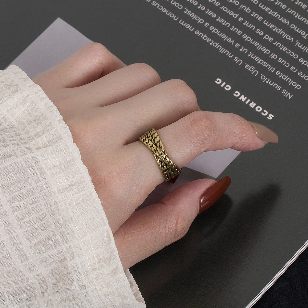 Wholesale Vintage Bronze Braided Ring