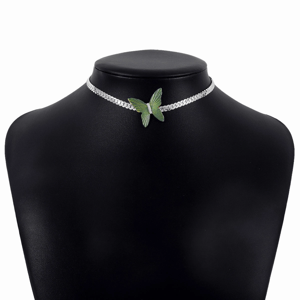 Wholesale Vintage Butterfly Alloy Necklace Clavicle Chain