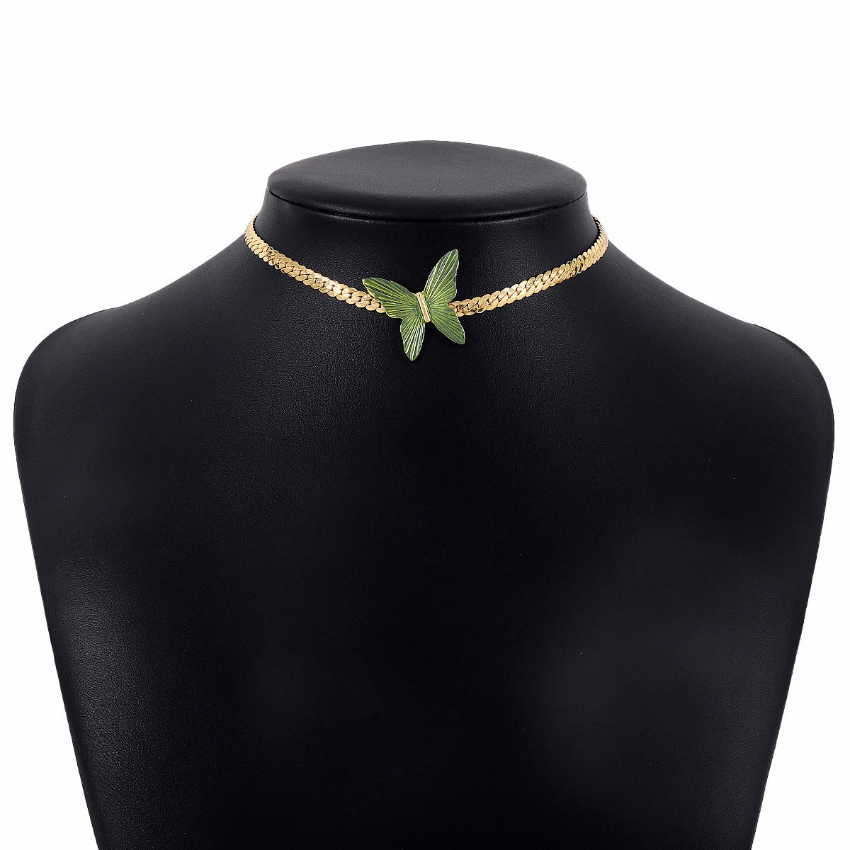 Wholesale Vintage Butterfly Alloy Necklace Clavicle Chain