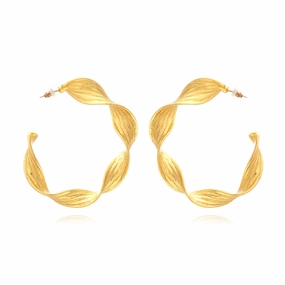 Wholesale Vintage C-shaped Twist Twisted Metal Earrings
