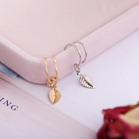 Wholesale Vintage C-Type Leaf Alloy Ear Studs