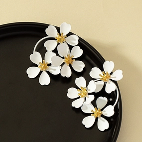 Wholesale Vintage Camellia Earrings Studs