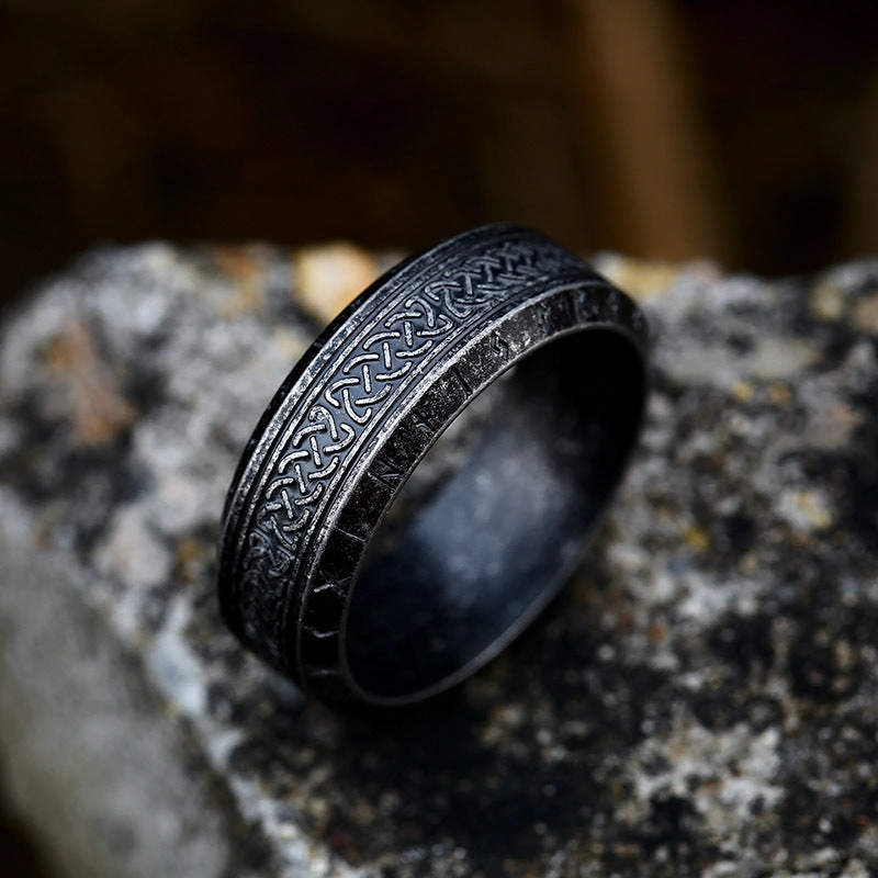 Wholesale Vintage Carter Knot Titanium Steel Rings