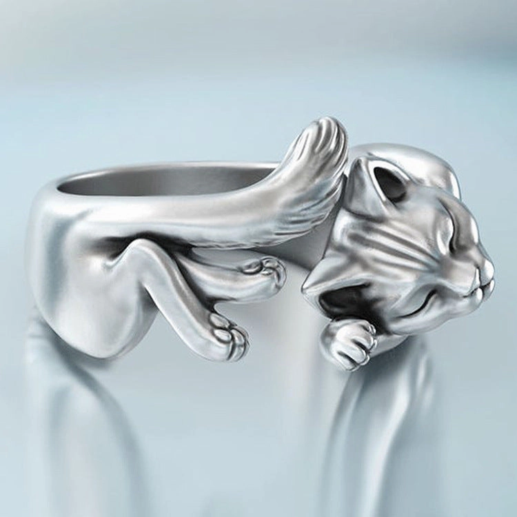 Wholesale Vintage Cat Totem Copper Rings