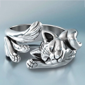 Wholesale Vintage Cat Totem Copper Rings