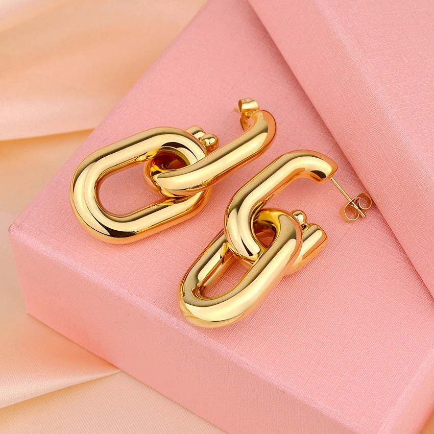 Wholesale Vintage Chain Stainless Steel Earrings