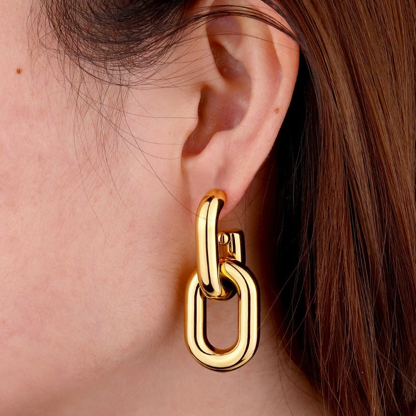 Wholesale Vintage Chain Stainless Steel Earrings