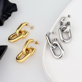 Wholesale Vintage Chain Stainless Steel Earrings