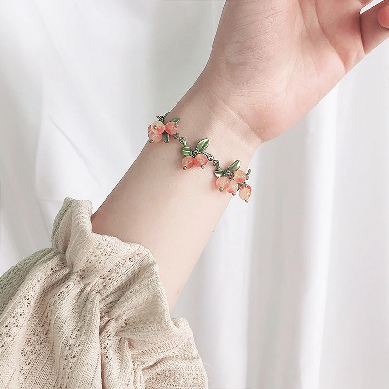 Wholesale Vintage Chinoiserie Berry Alloy Bracelet