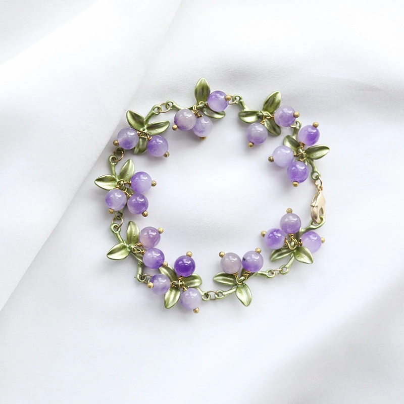 Wholesale Vintage Chinoiserie Berry Alloy Bracelet