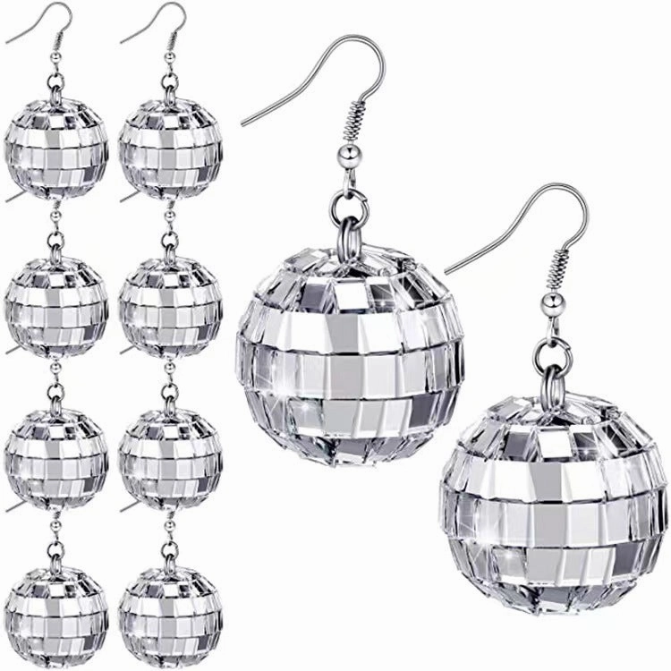 Wholesale Vintage Christmas Ball Mirror Earrings