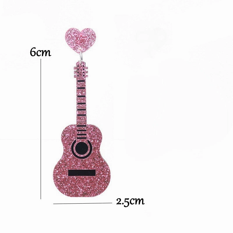Wholesale Vintage Classical Guitar Acrylic Ear Studs
