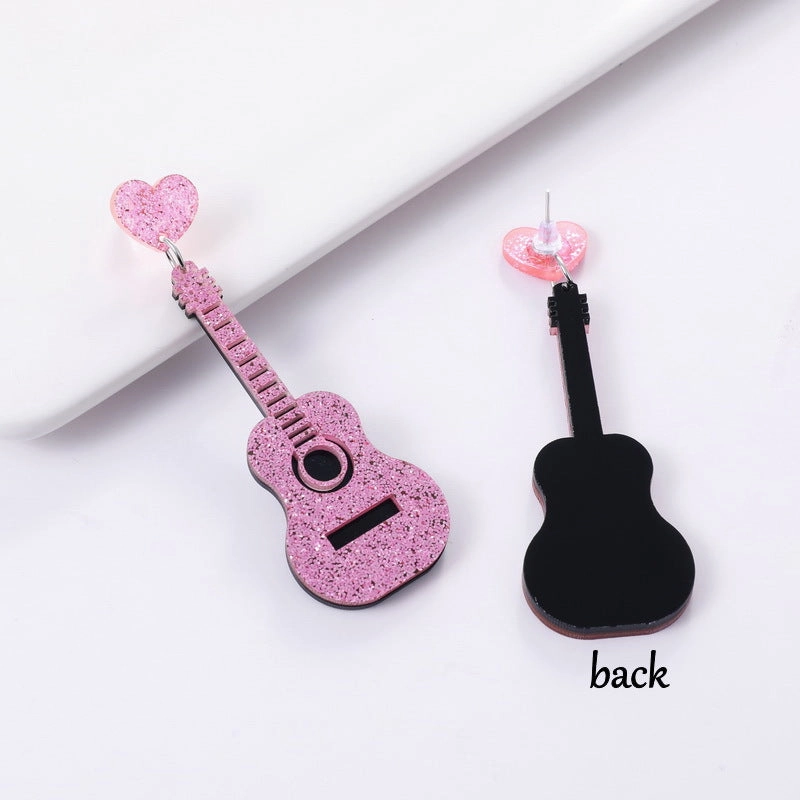 Wholesale Vintage Classical Guitar Acrylic Ear Studs