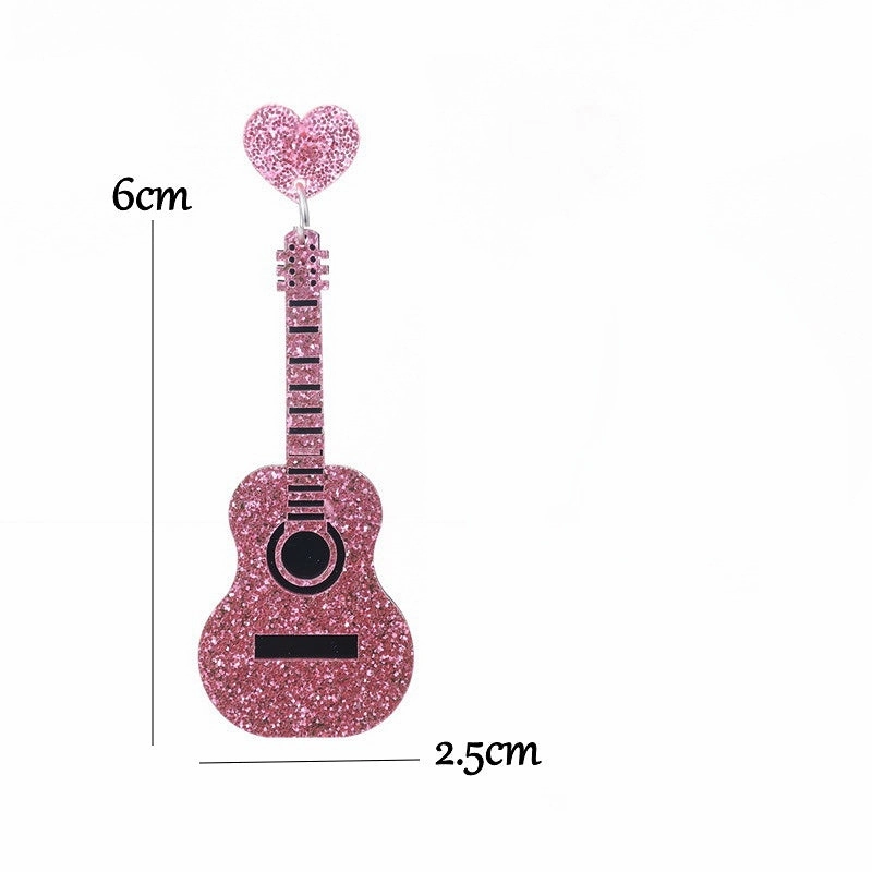Wholesale Vintage Classical Guitar Acrylic Ear Studs