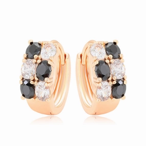Wholesale Vintage Color Inlaid Zirconium Alloy Earrings