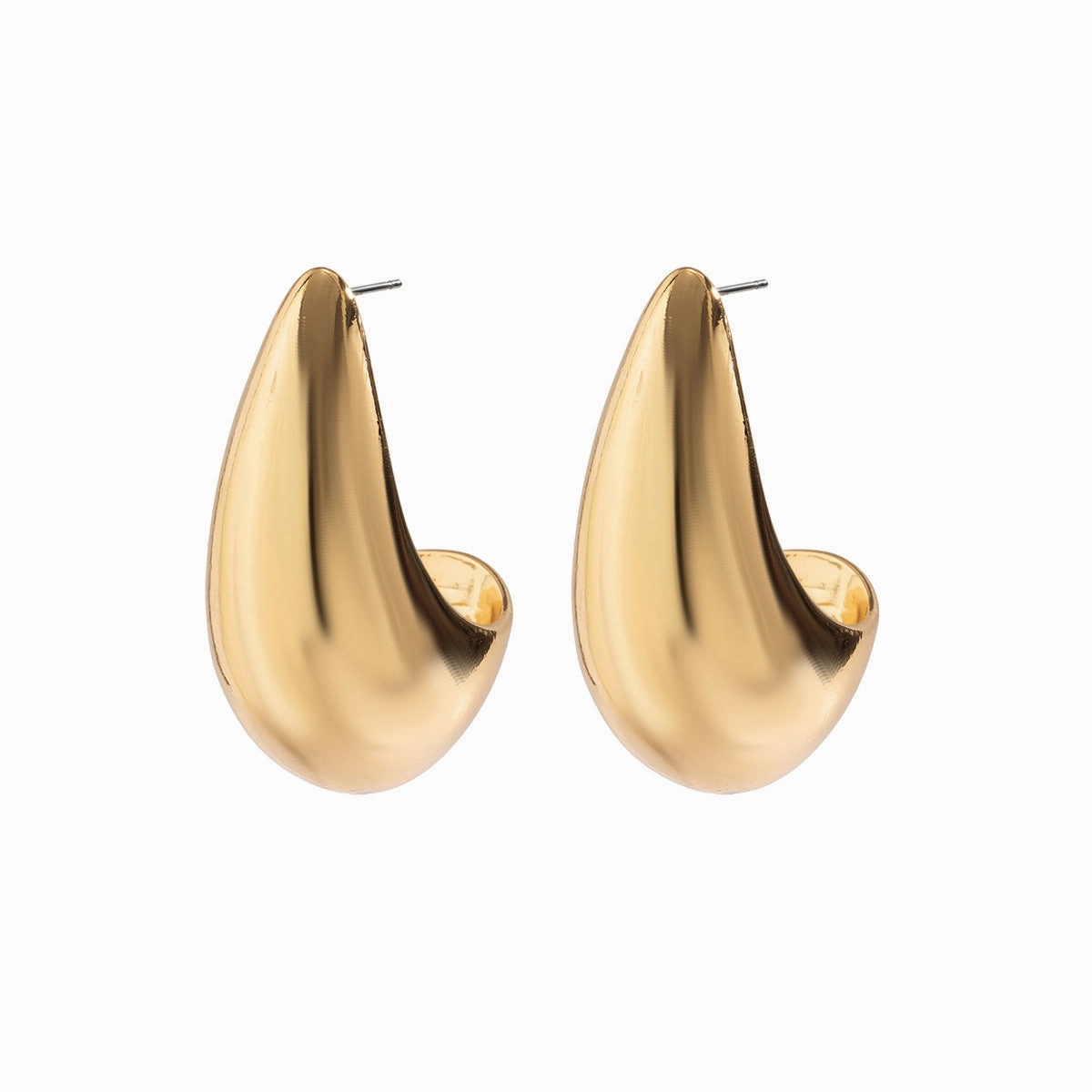 Wholesale Vintage Comma Teardrop Glossy Alloy Earrings